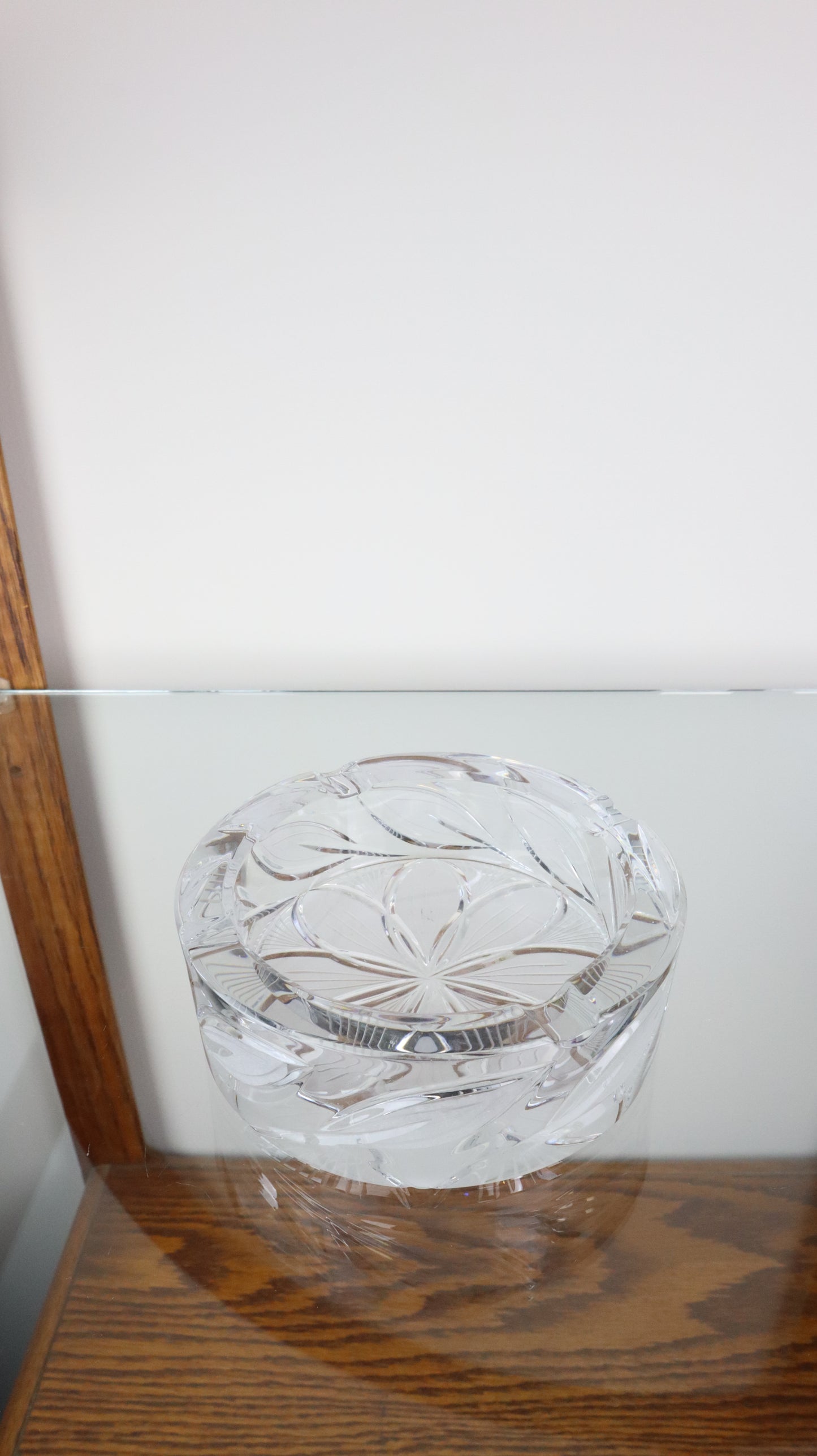 Vintage Rogaska Crystal Flower Ashtray