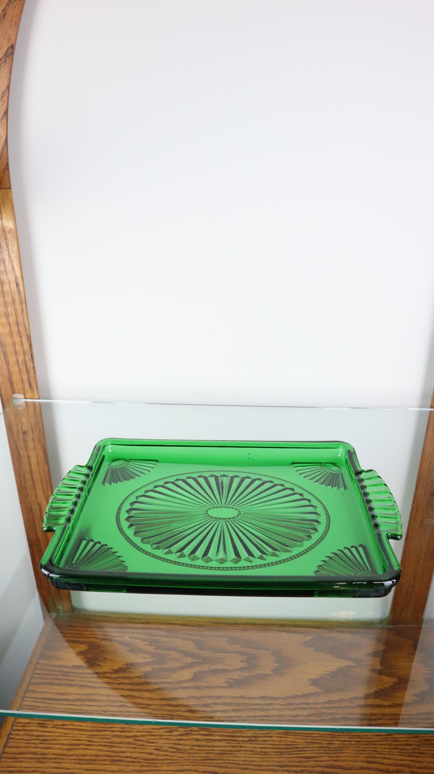 1930’s Green Depression Glass Tray