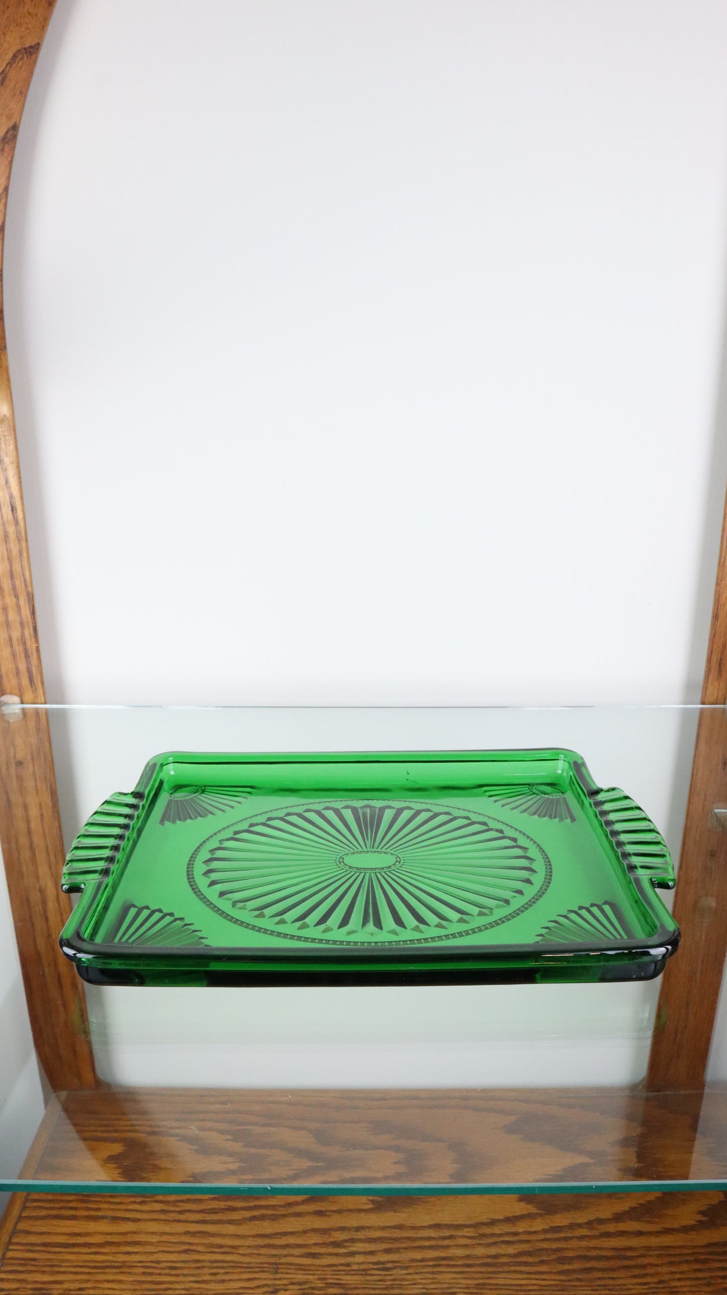 1930’s Green Depression Glass Tray