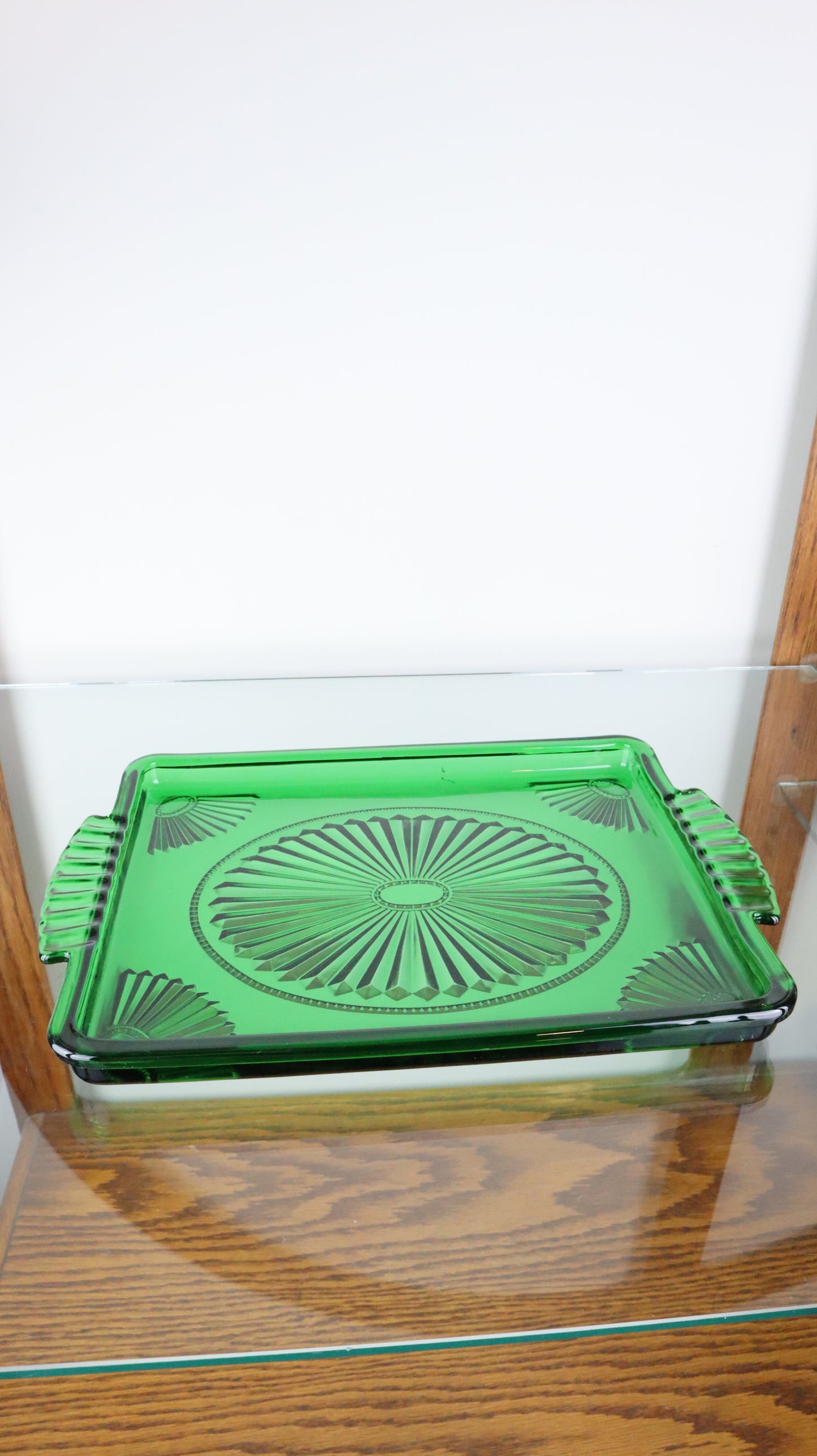 1930’s Green Depression Glass Tray