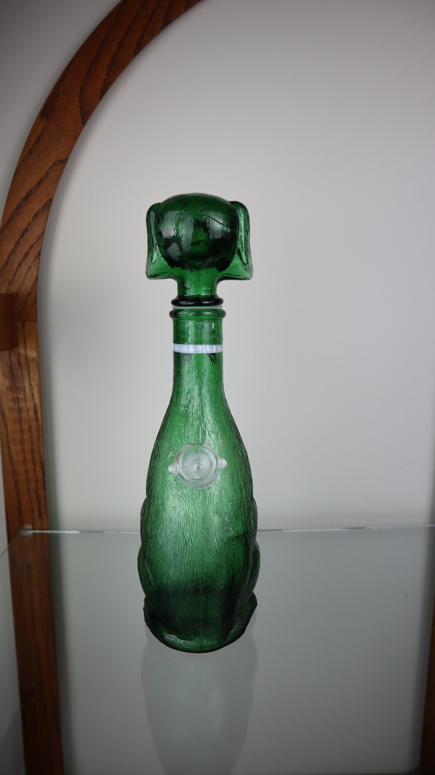 Vintage Empoli Green Dachshund Dog Decanter