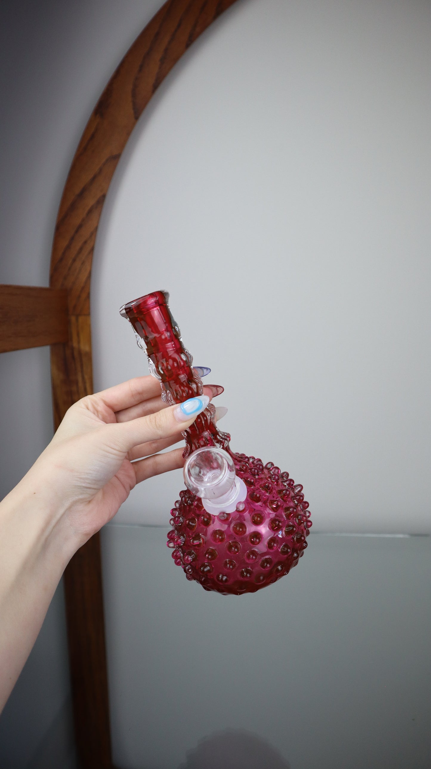 Hobbs Brockunier Cranberry Barber Bottle