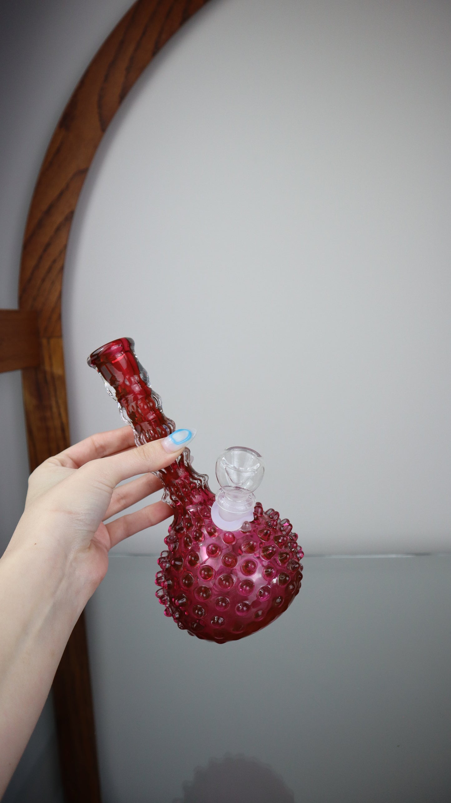 Hobbs Brockunier Cranberry Barber Bottle