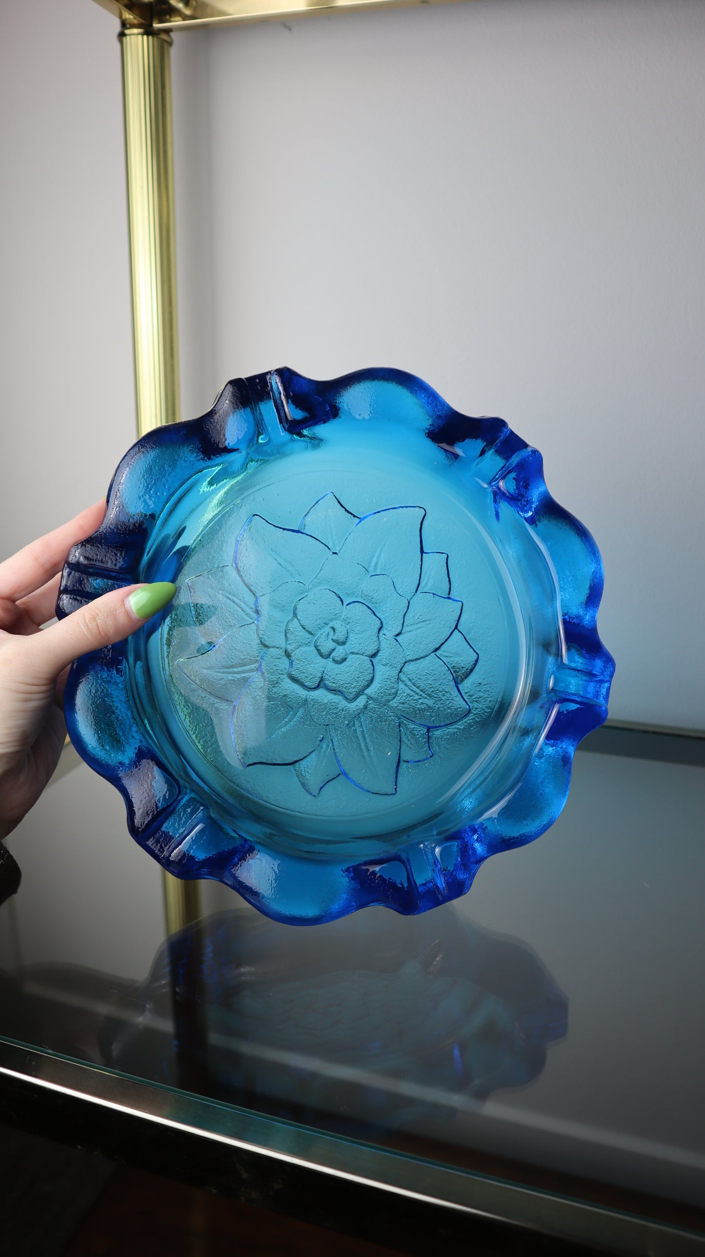 Blue Lotus Flower Cigar Ashtray