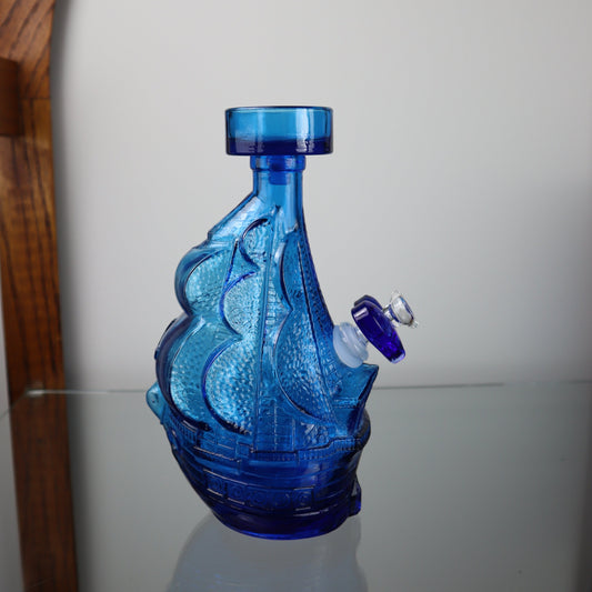 Blue Glass Sailboat