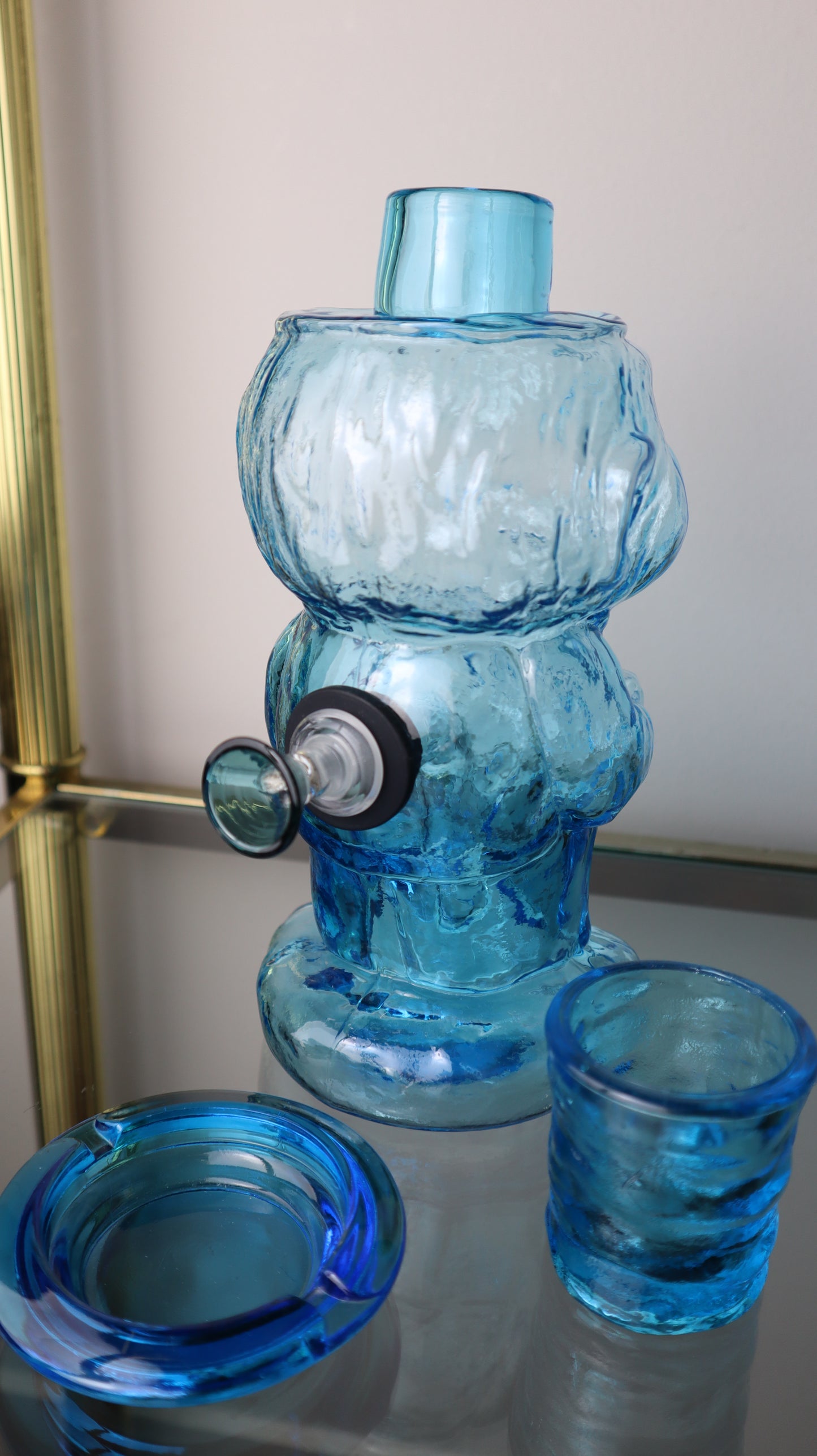 Indiana Glass Blue Jolly Mountaineer Set