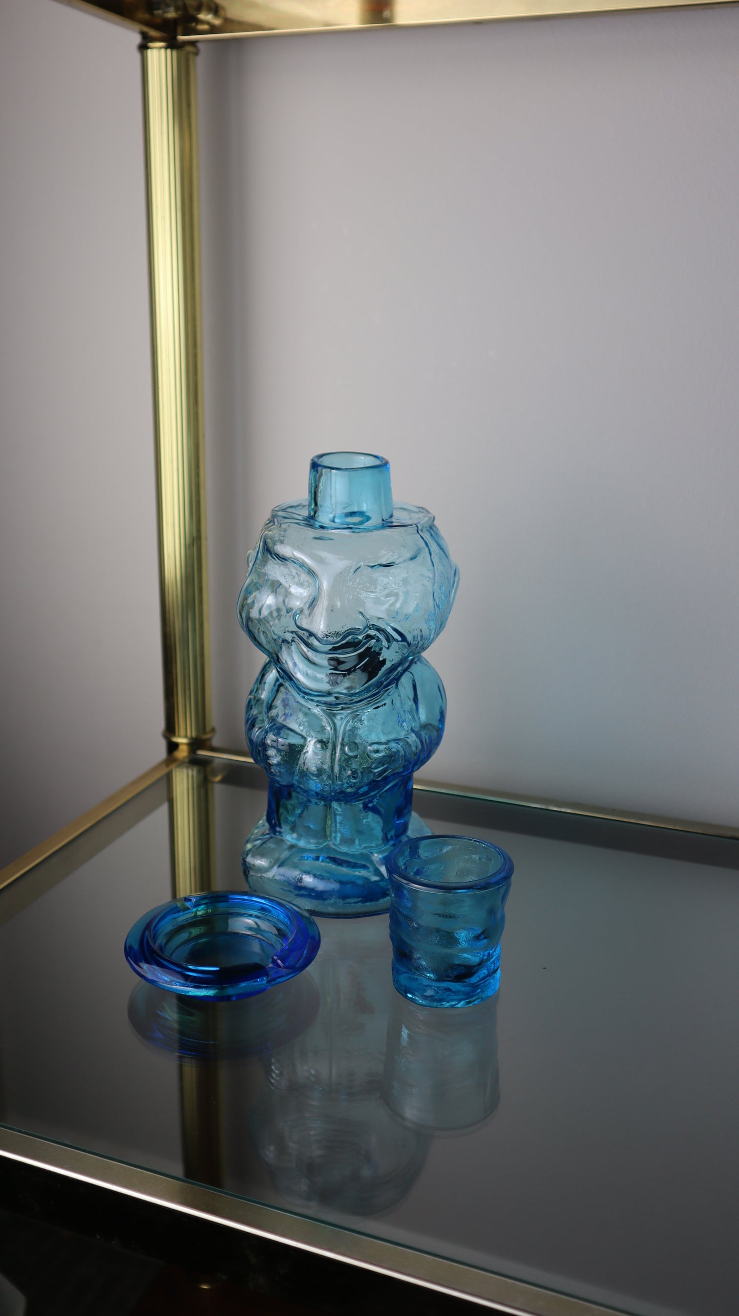 Indiana Glass Blue Jolly Mountaineer Set