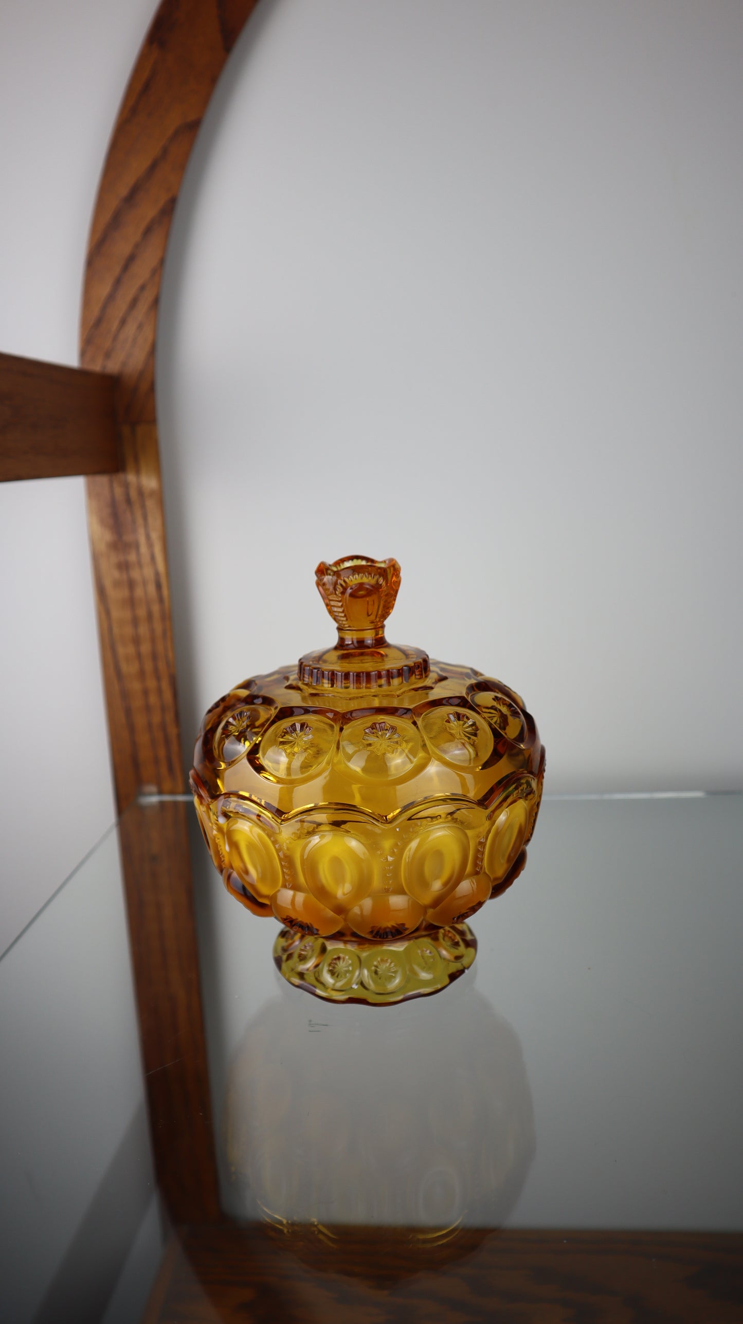 Moon and Stars Amber Candy Dish Candle