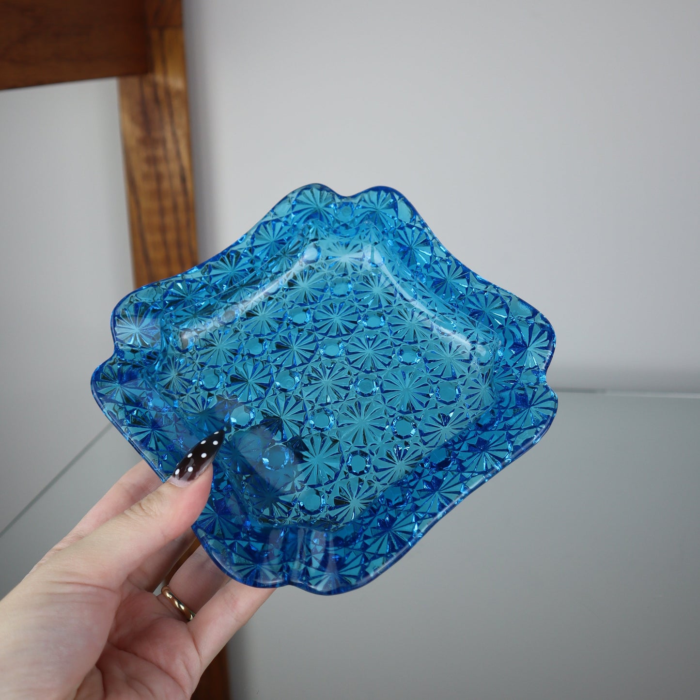 Daisy And Button Blue Ashtray