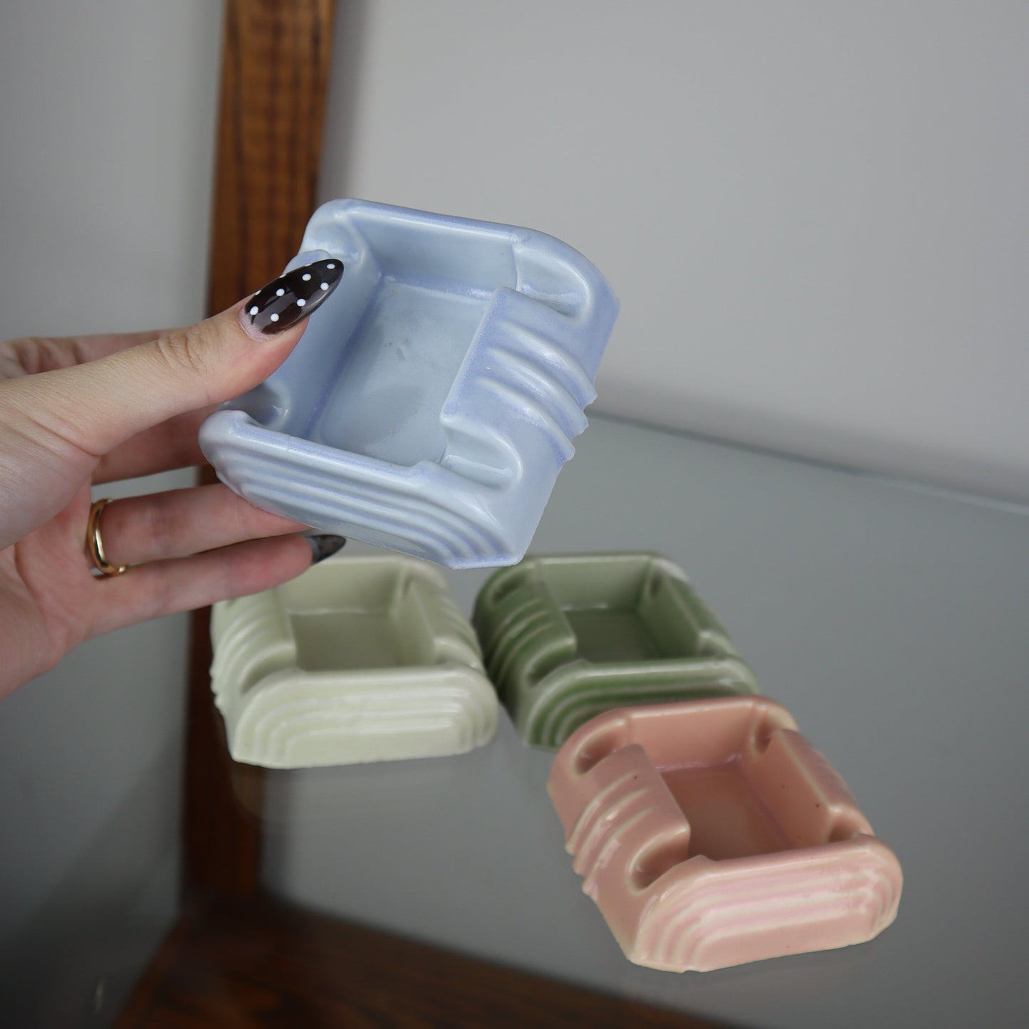 Set of 4 1940's Ceramic Ashtrays