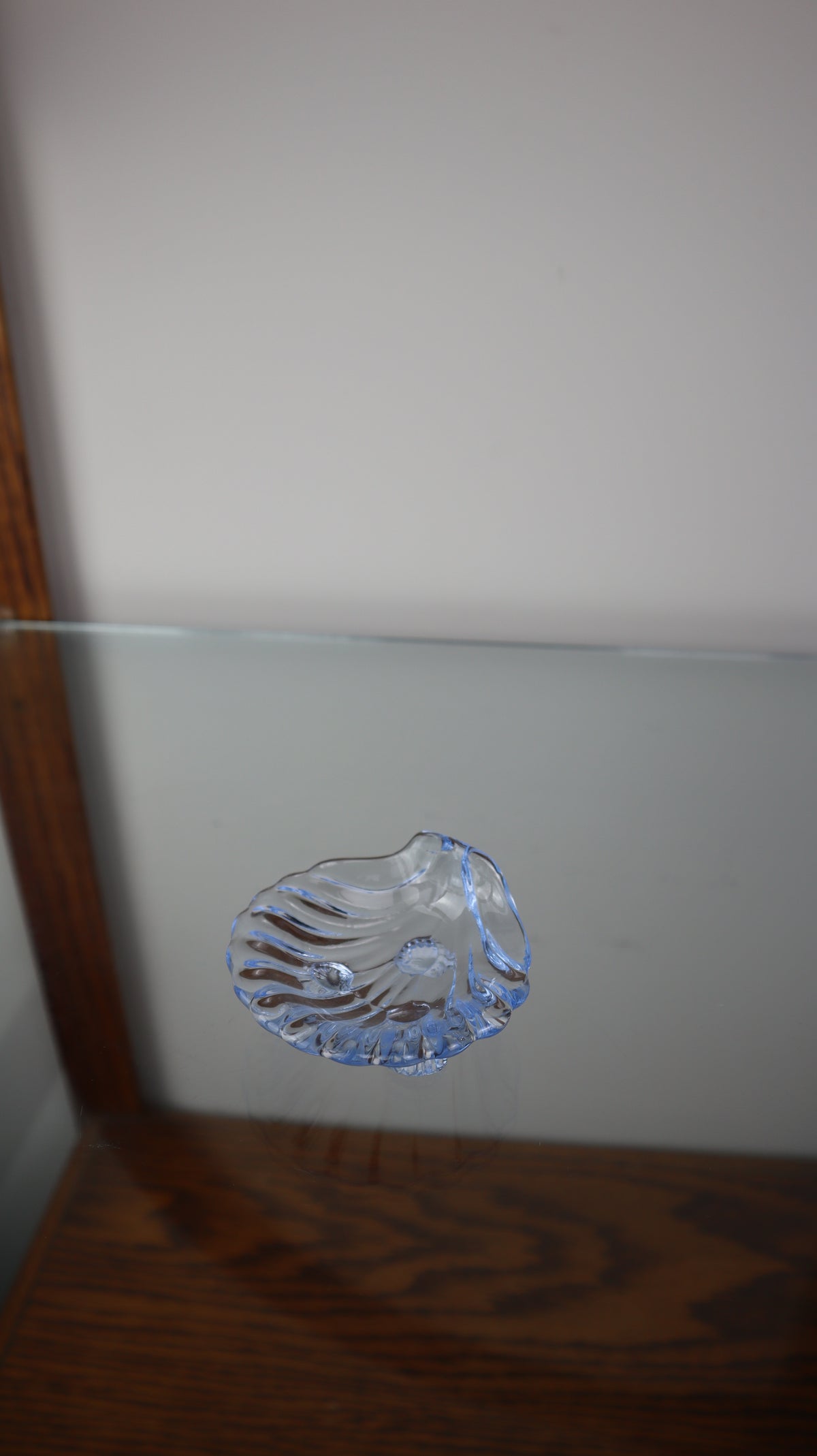 Blue Glass Seashell Ashtray