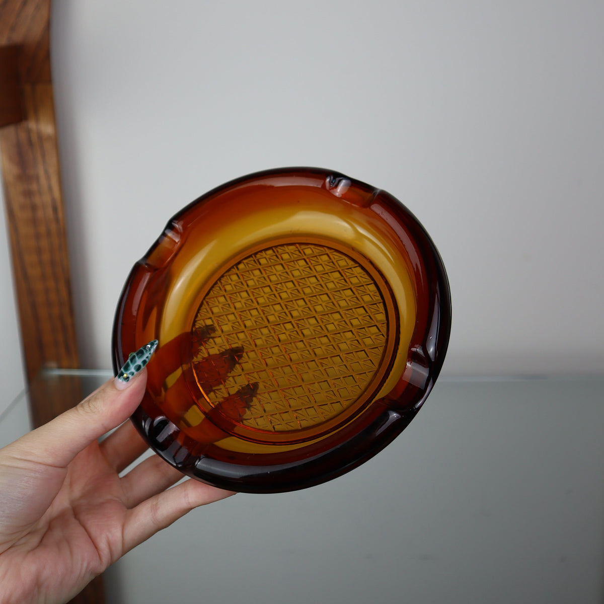 Dark Amber MCM Ashtray