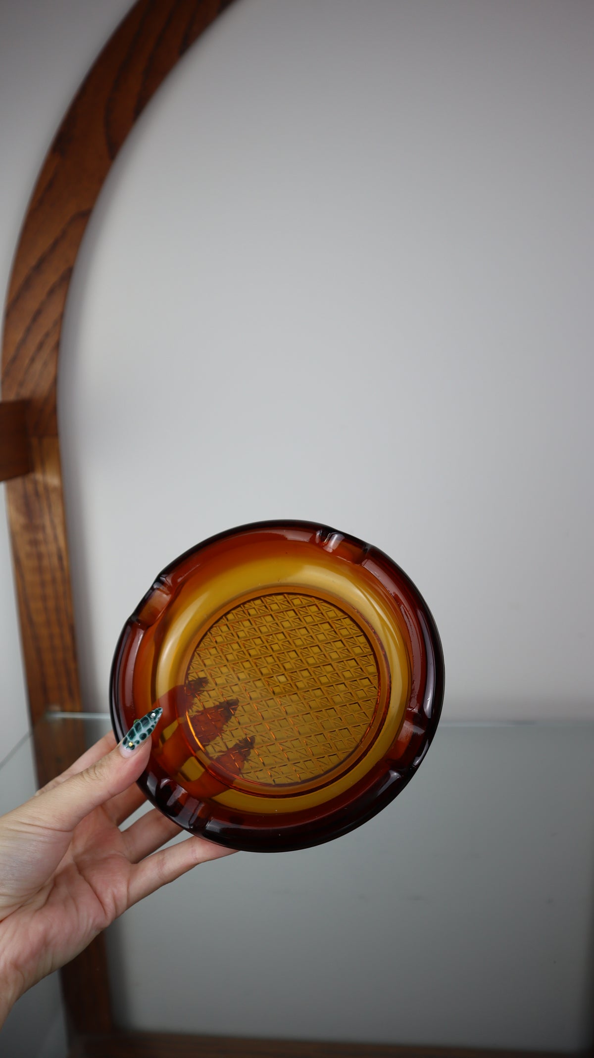 Dark Amber MCM Ashtray