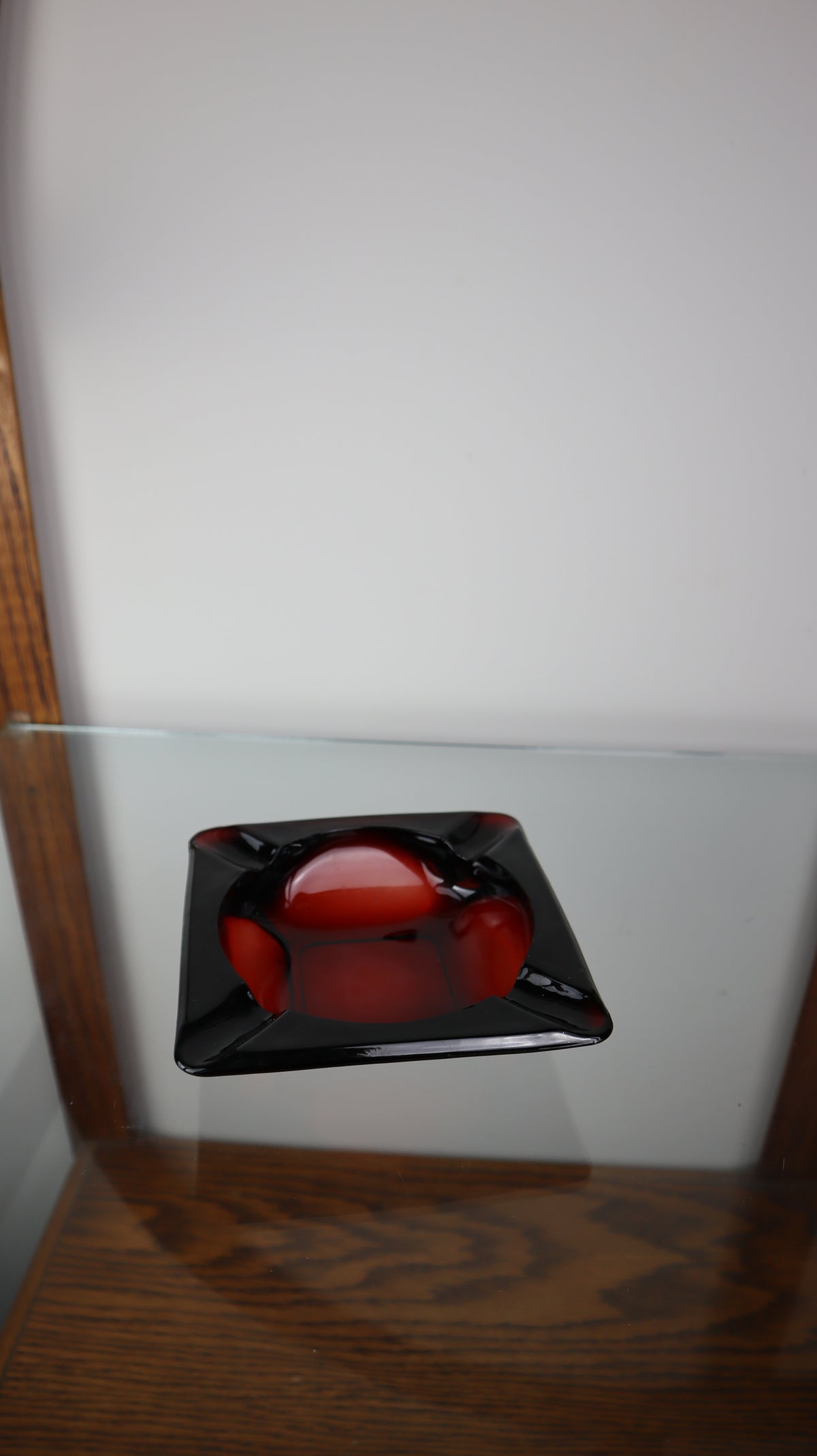 Ruby Red Anchor Hocking Ashtray