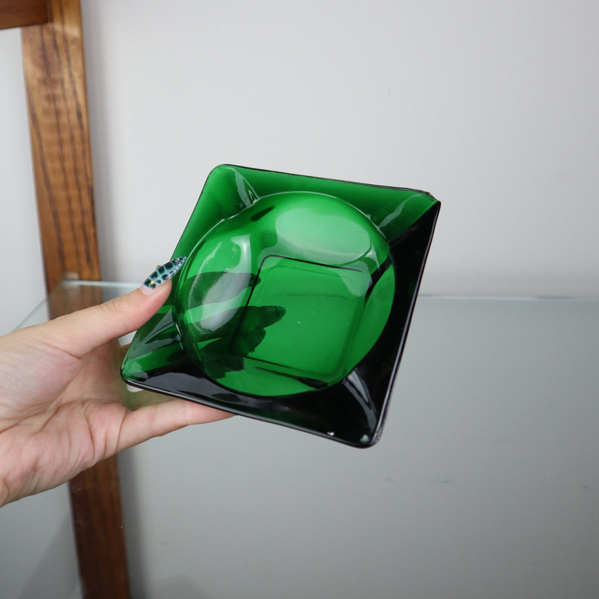 Green Mid Century Ashtray