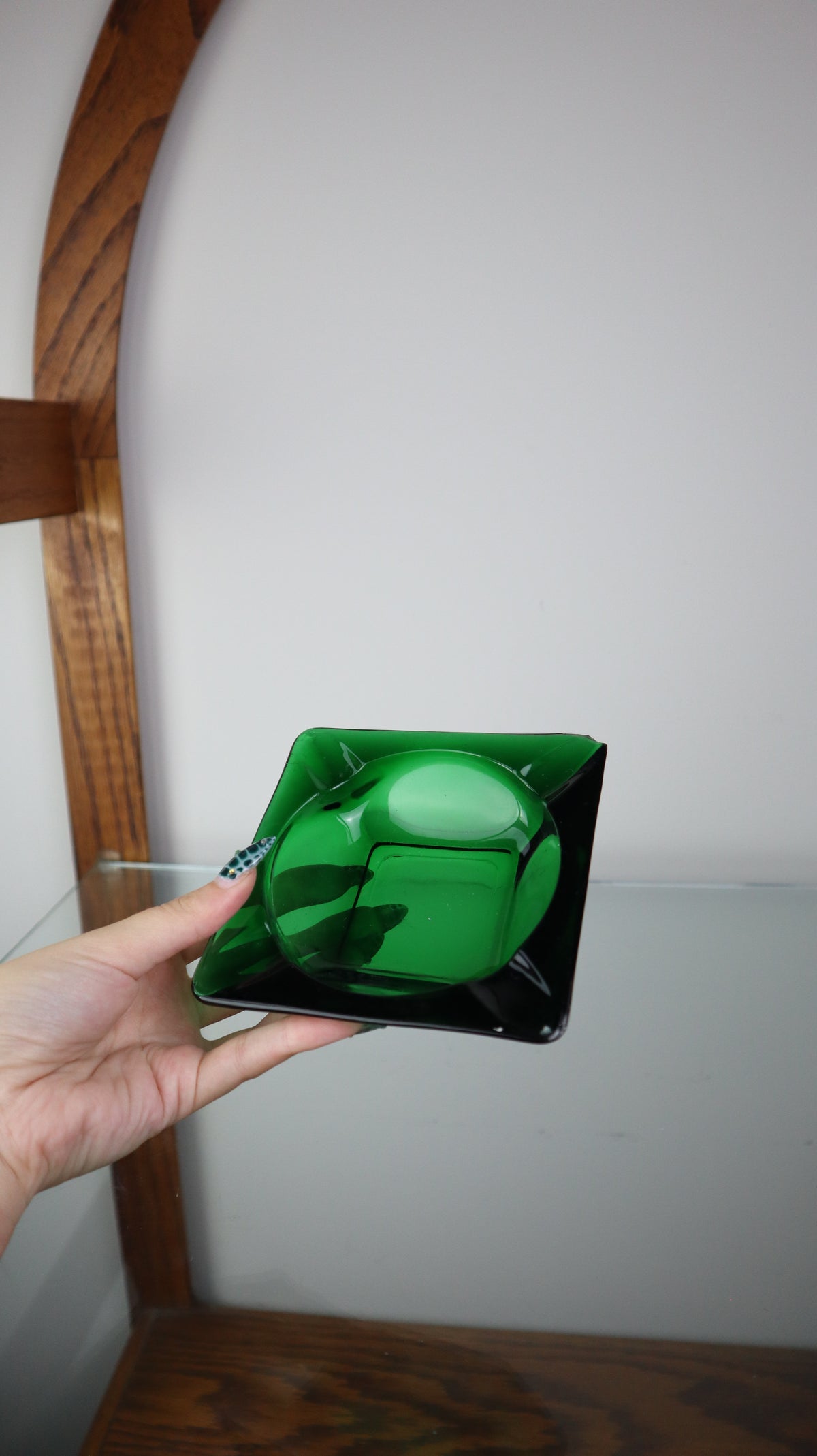 Green Mid Century Ashtray