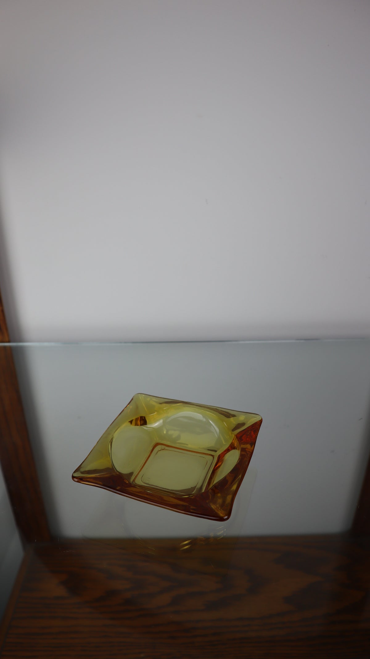 Light Amber Mid Century Ashtray