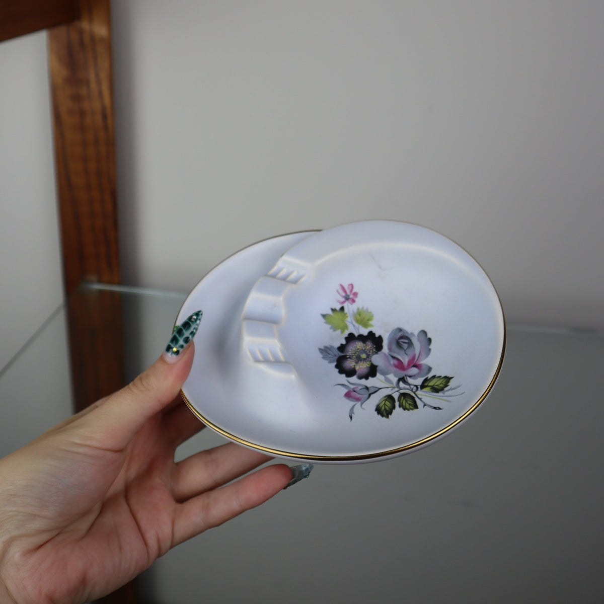Vintage Flower Ceramic ashtray