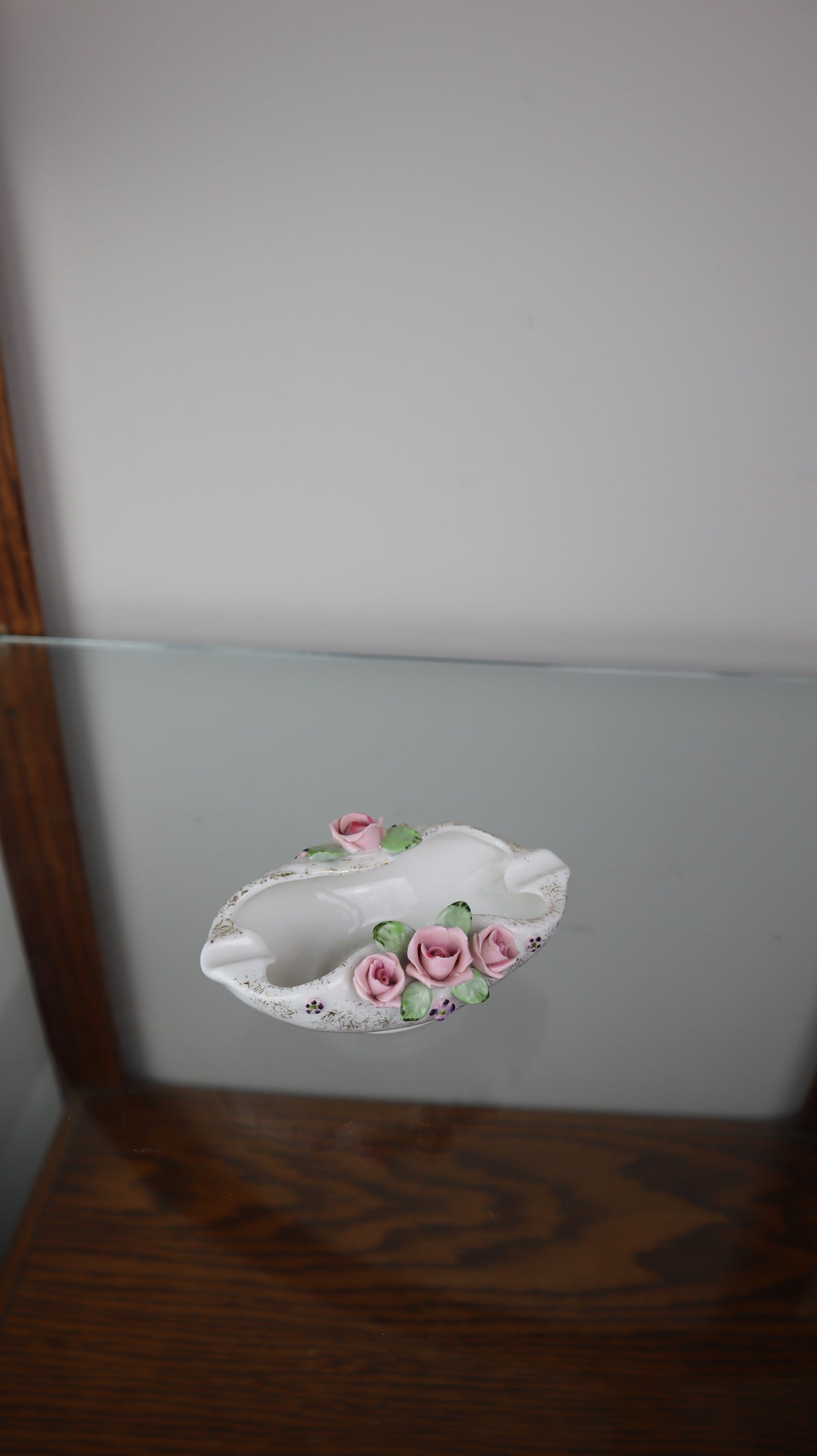 Ceramic Flower Ashtray Oval