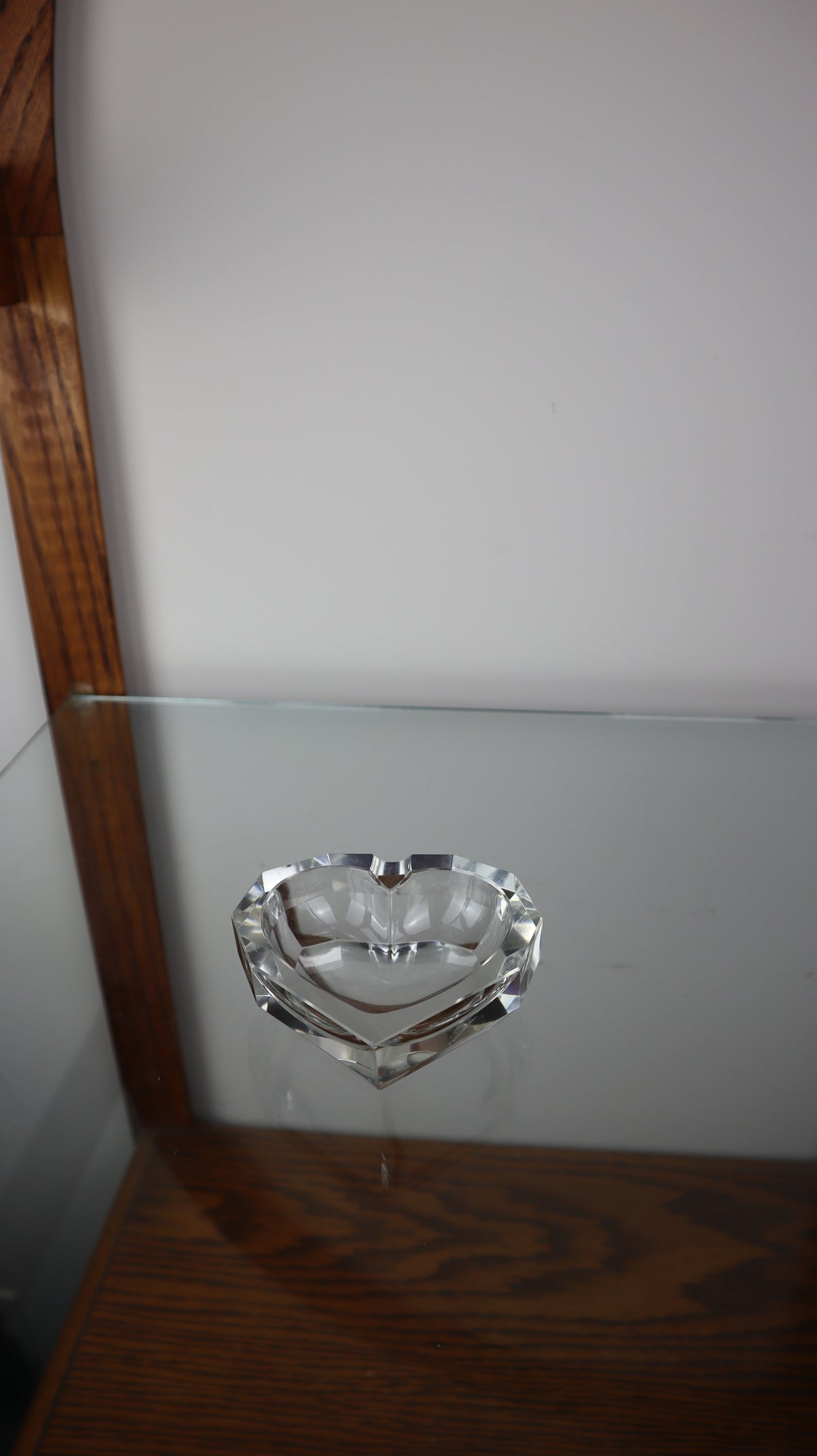 Clear Glass Heart Ashtray