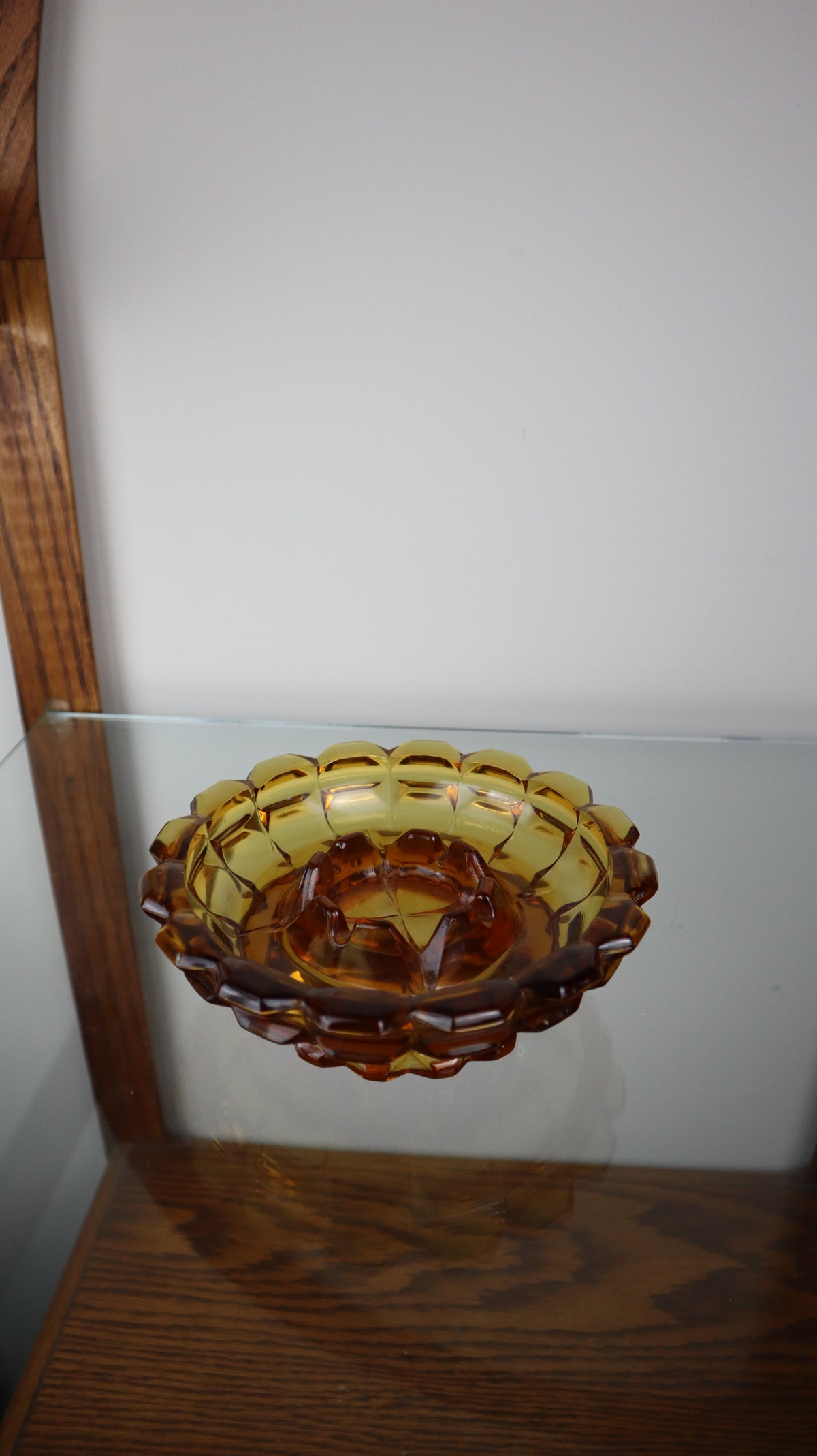 Amber Chunky Heavy-Weight Ashtray