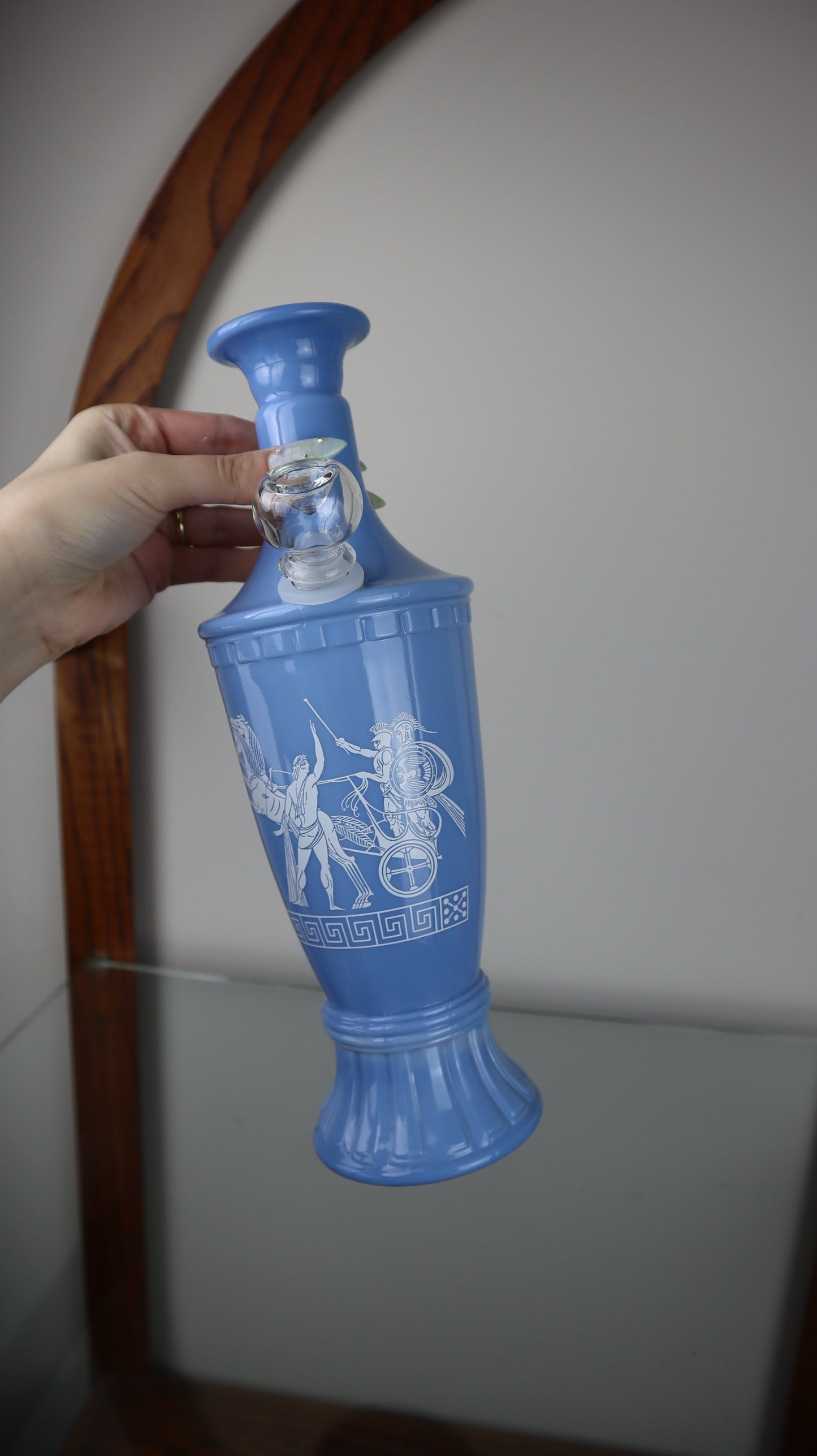 Blue Milk Glass Jim Beam