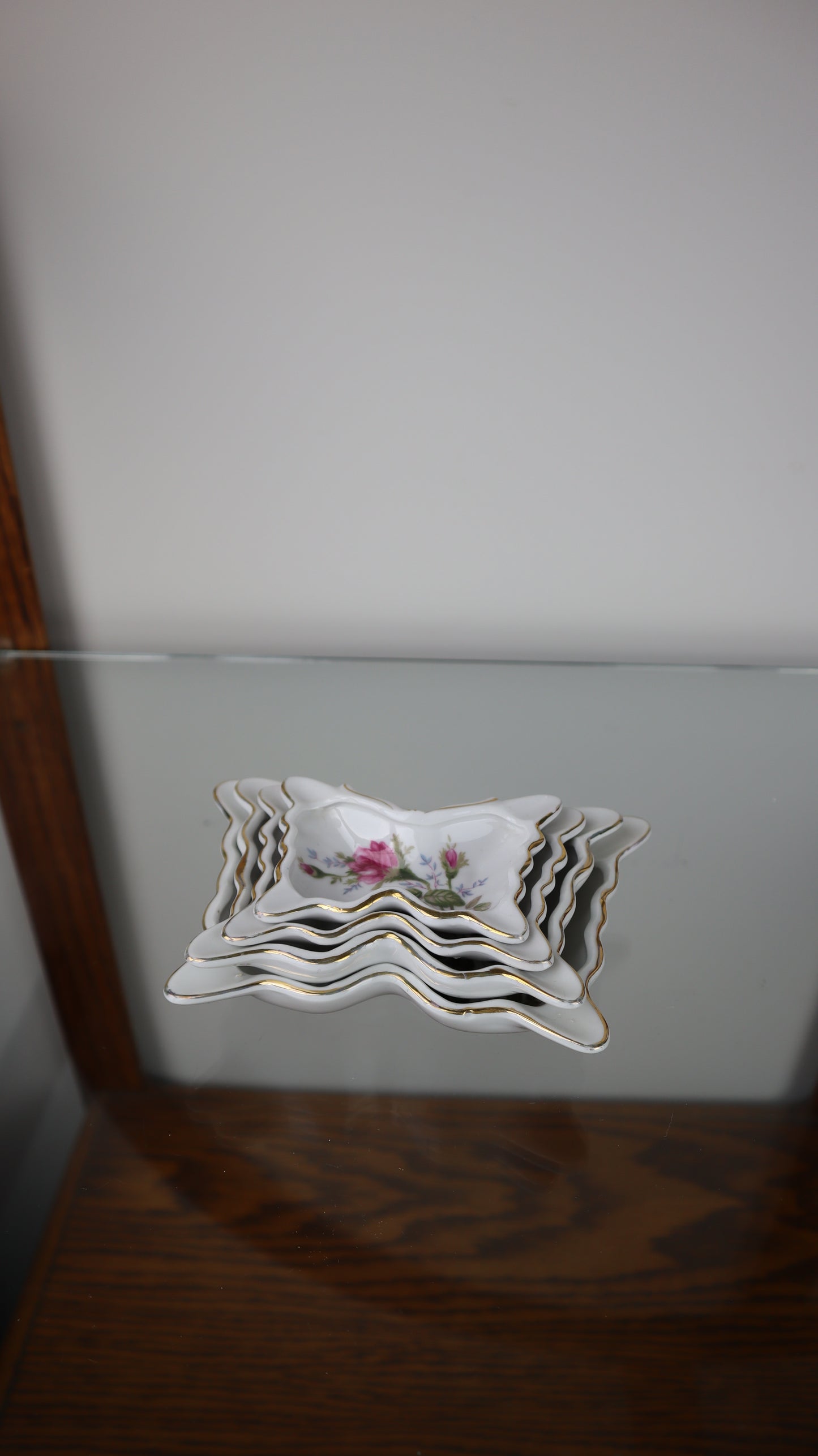 Porcelain Nesting Butterfly Ashtrays