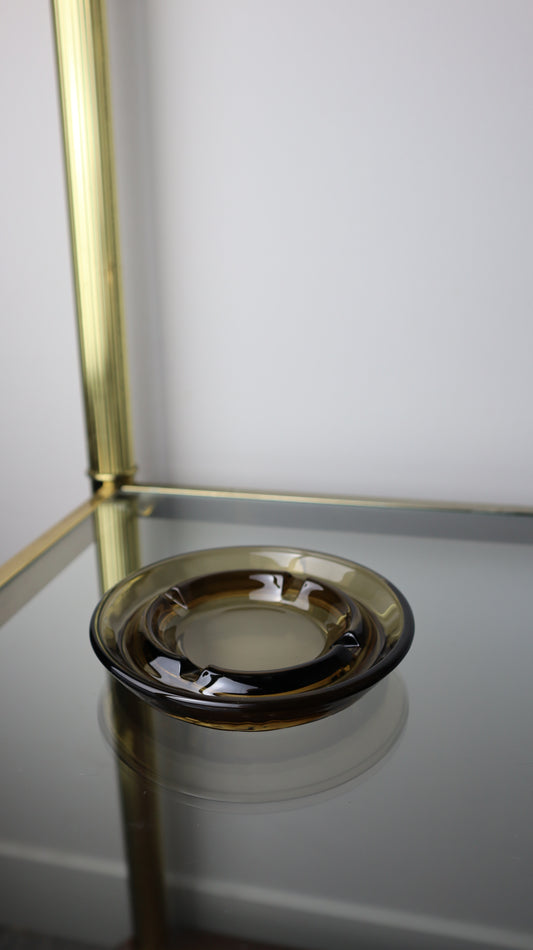 Smokey Amber Round Ashtray