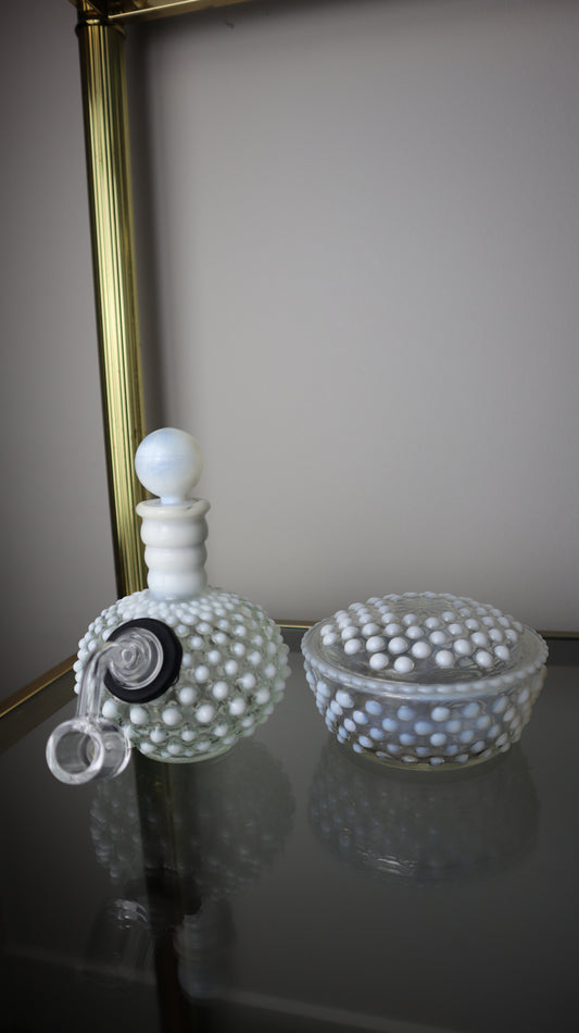 Fenton Moonglow Hobnail Bubbler