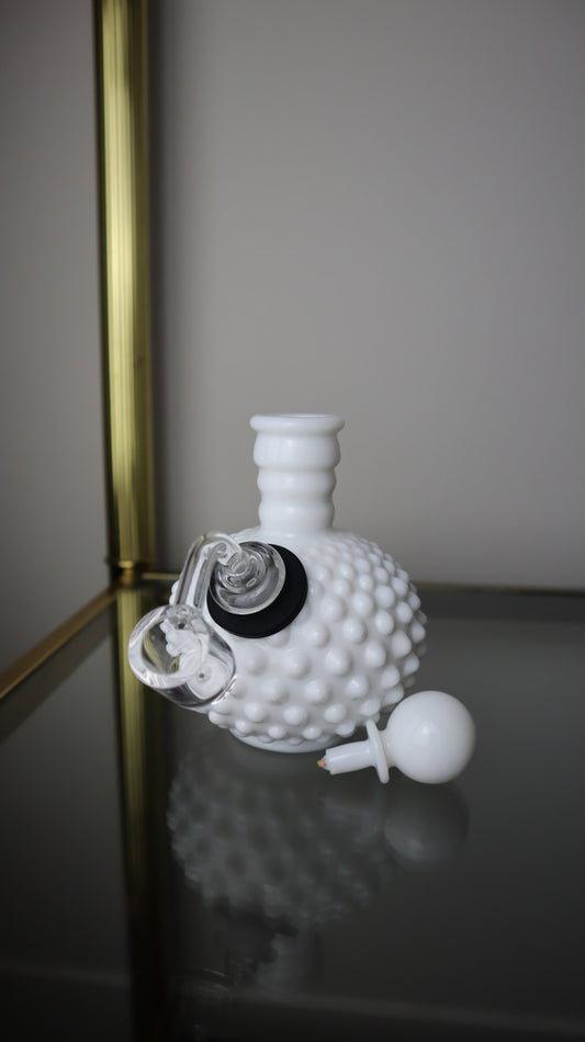Milk Fenton Hobnail Bubbler